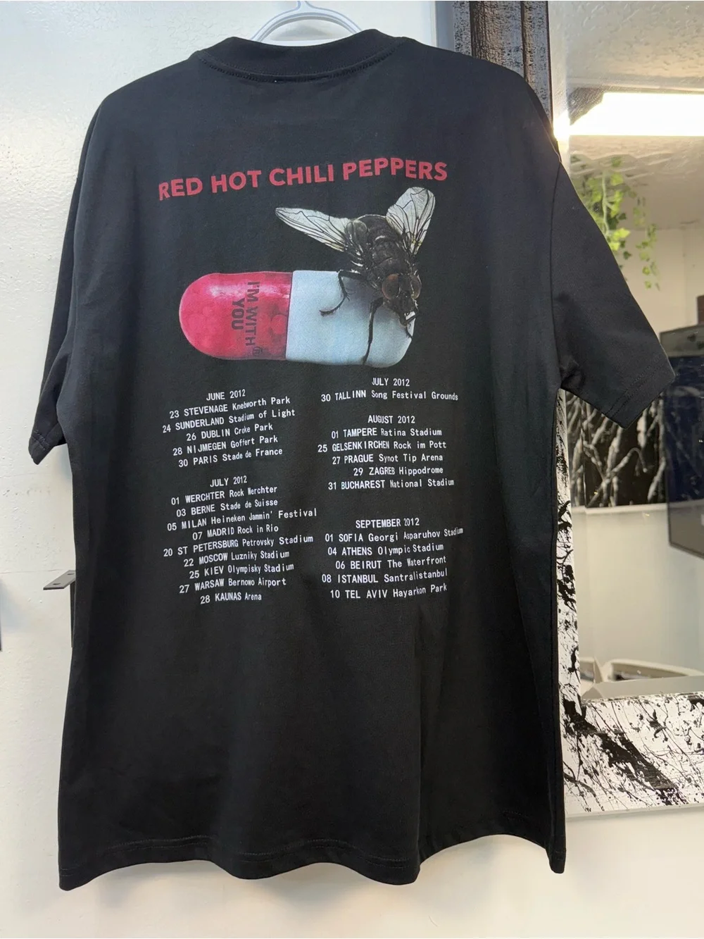 Free shipping Winterland Red Hot Chili Peppers double graphic Band T‑Shirt - Picture 4 of 7